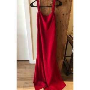 Red Maxi Dress with Bow in back